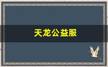 天龙八部怀旧：天龙公益服(天龙八部全公益服)